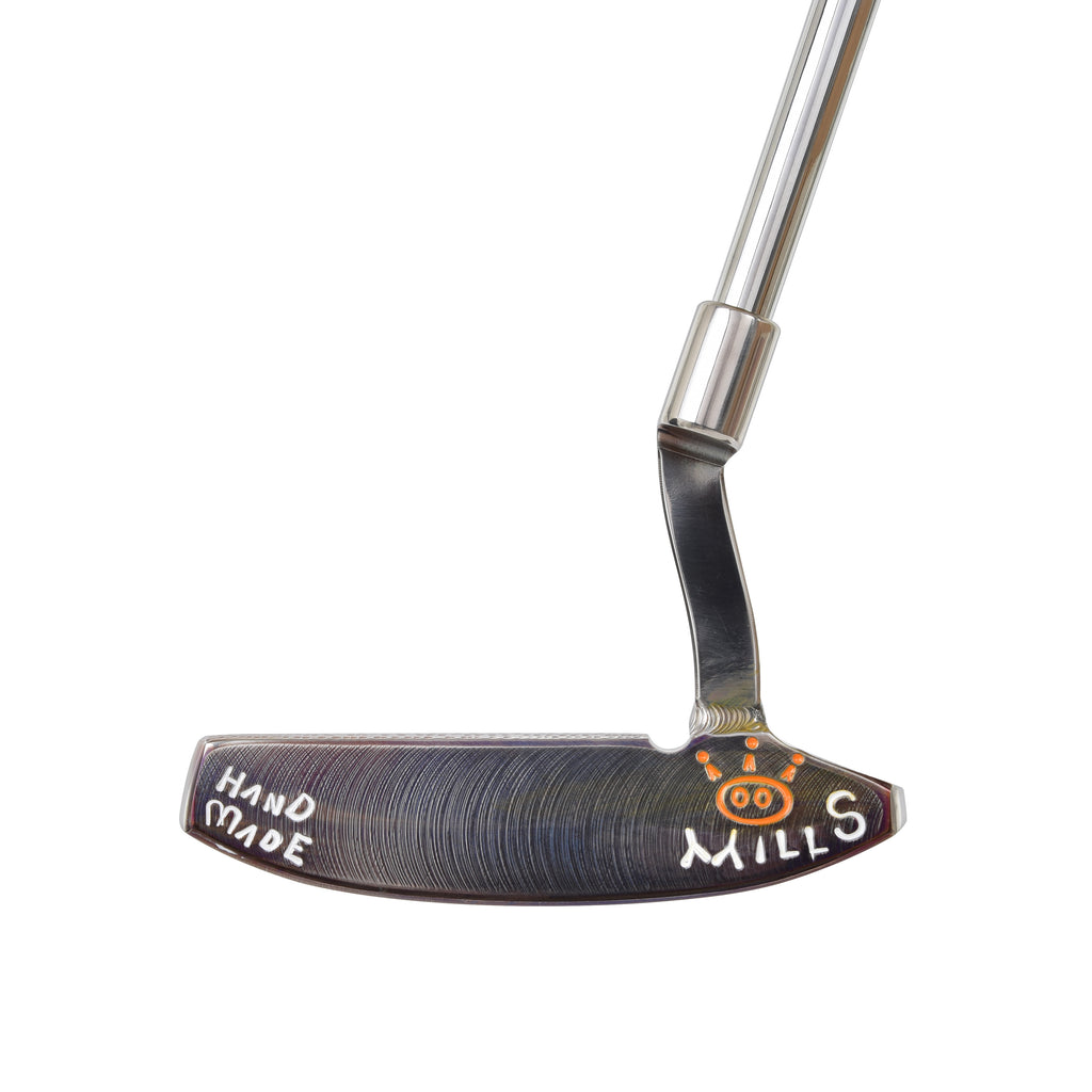 T.P. Mills SGSS Sycamore Crocodile putter face view