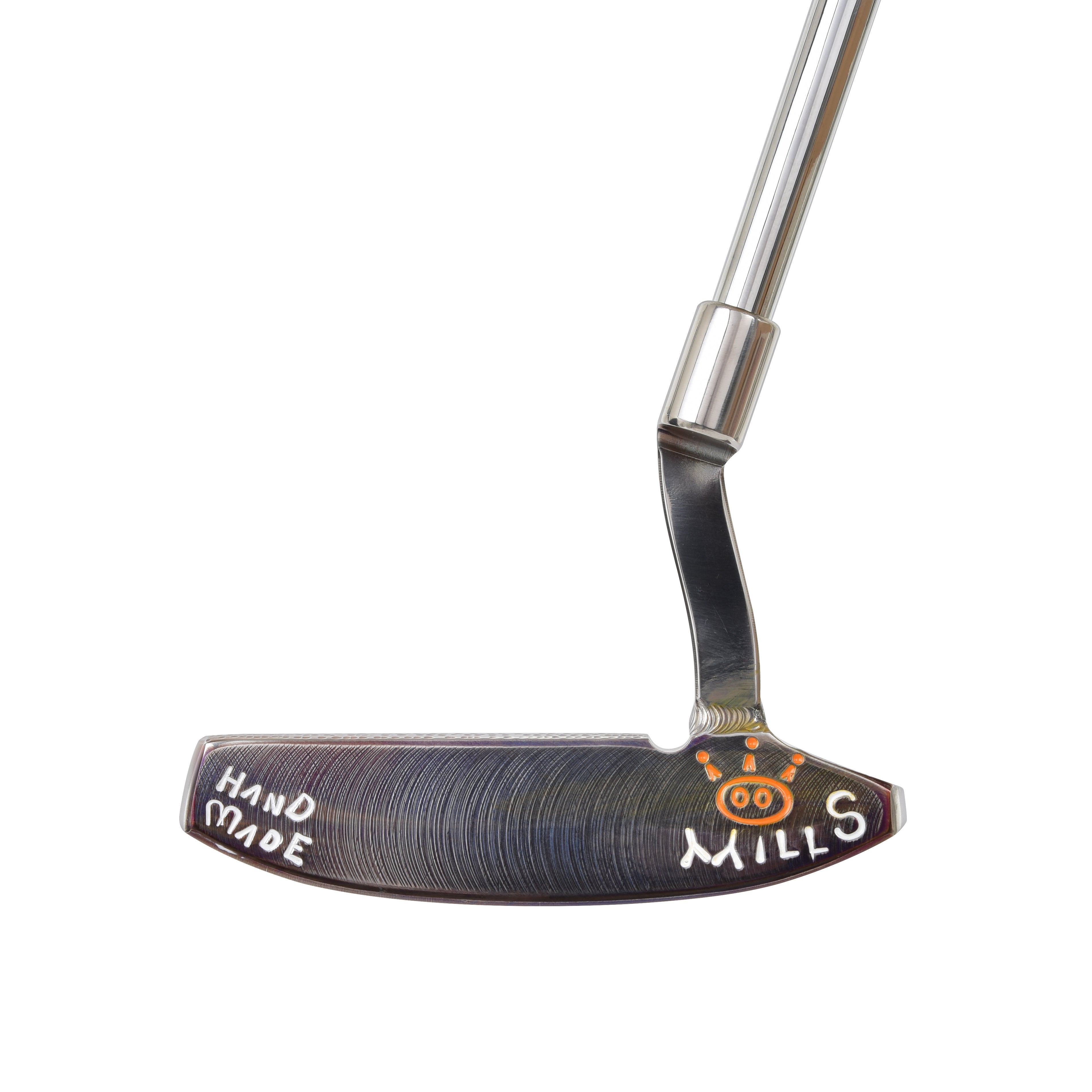 T.P. Mills SGSS Sycamore Crocodile putter face view