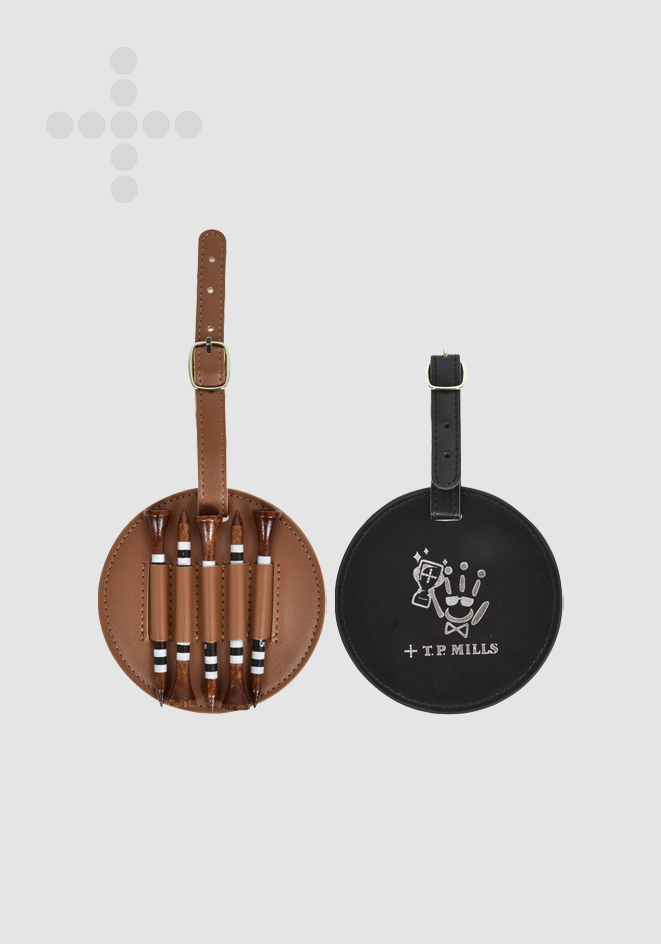 Golf Bag Name Tag BROWN / BLACK