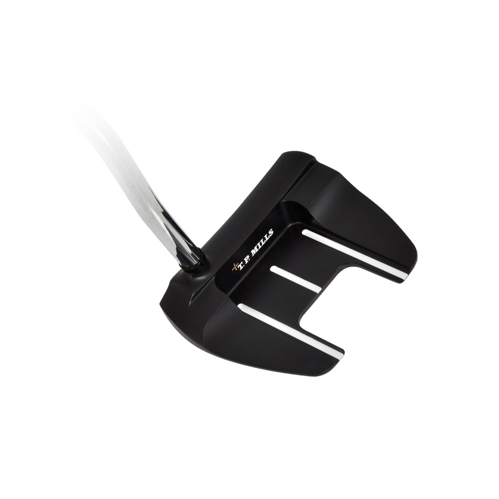 T.P. Mills Club Champ Costa PVD putter cavity three-quarter view