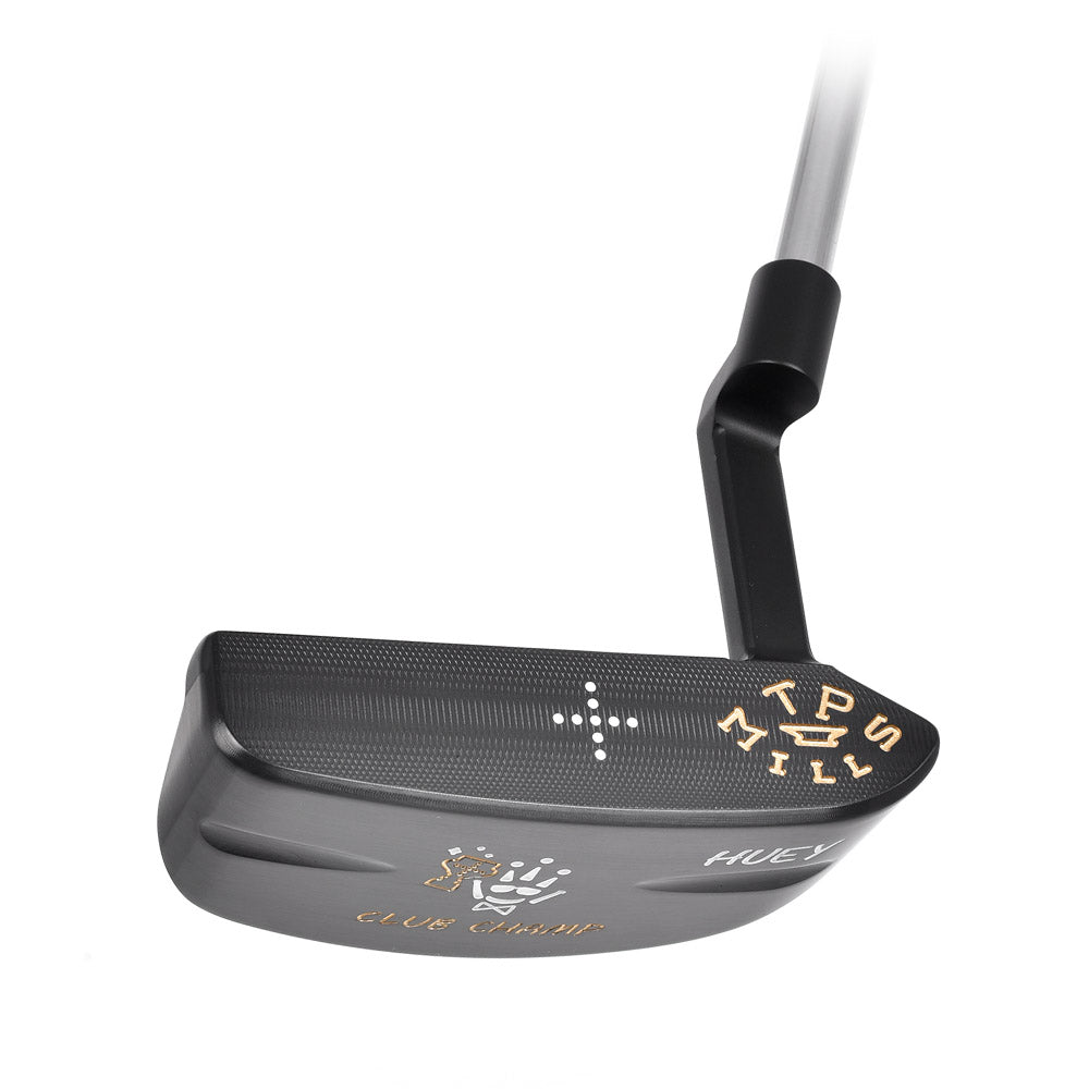 Sole view of the T.P. Mills Club Champ Huey PVD putter