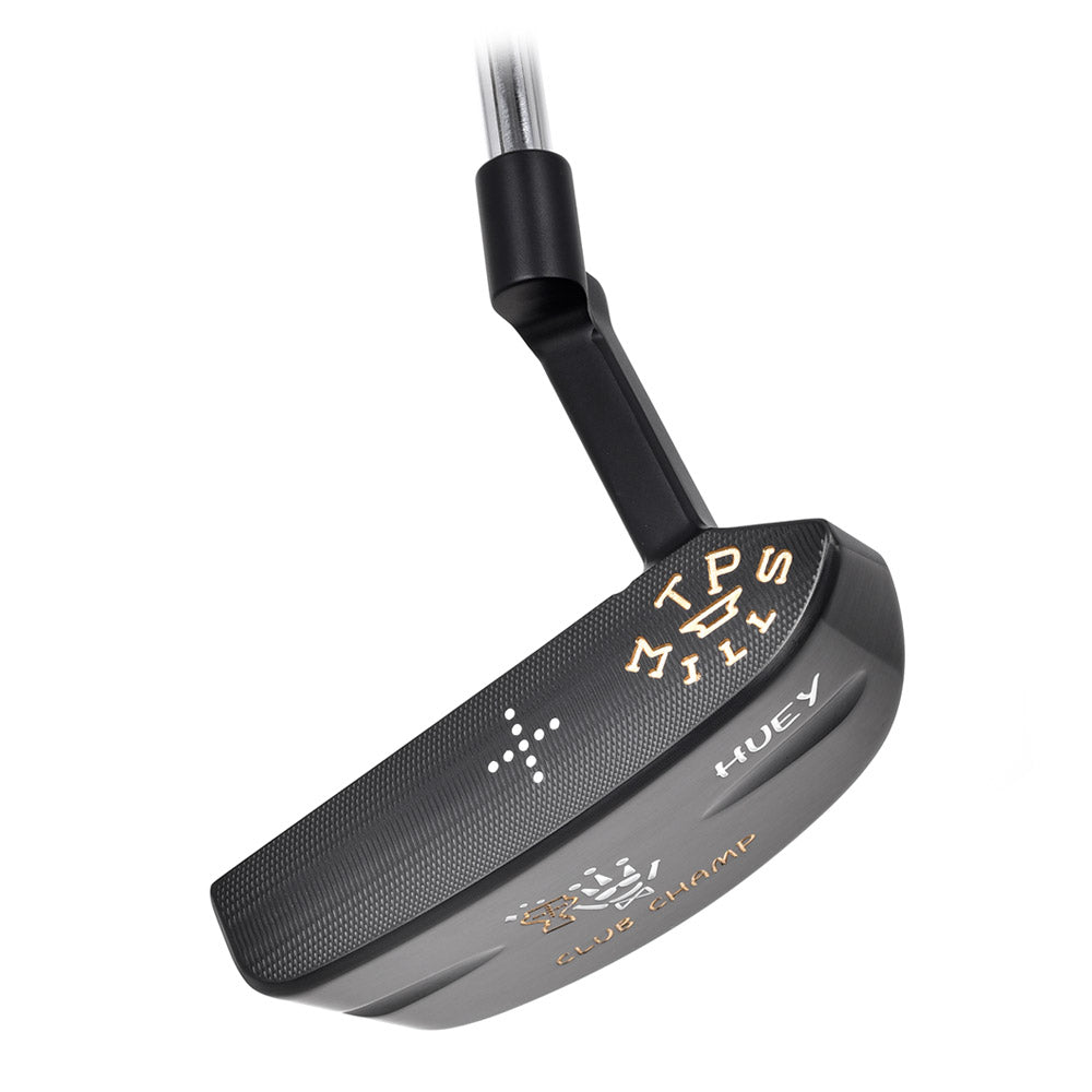 Sole view of the T.P. Mills Club Champ Huey PVD putter