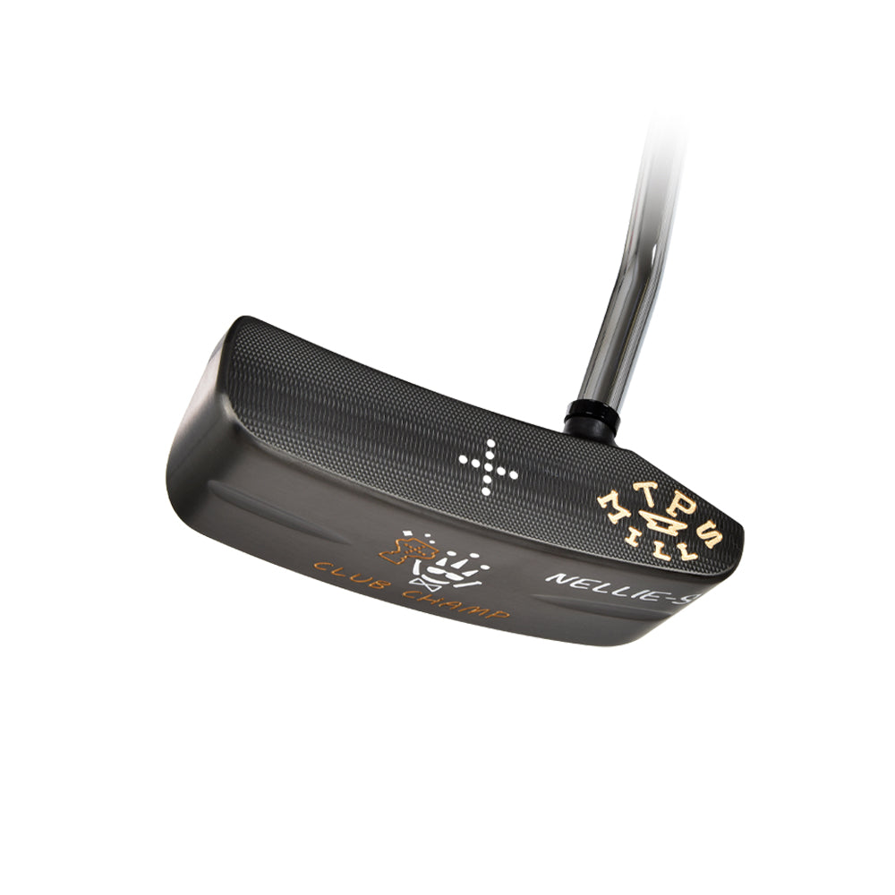 Sole view of the T.P. Mills Club Champ Nellie S PVD putter