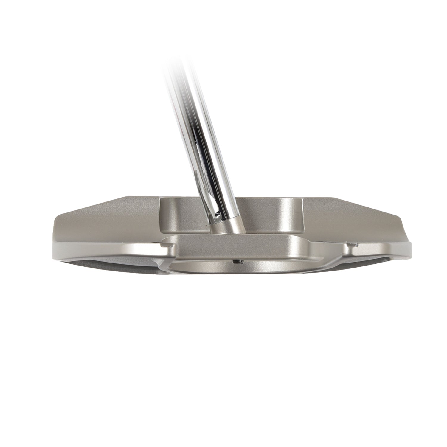 T.P. Mills Club Champ Vista ZT Zero Torque putter silver cavity view
