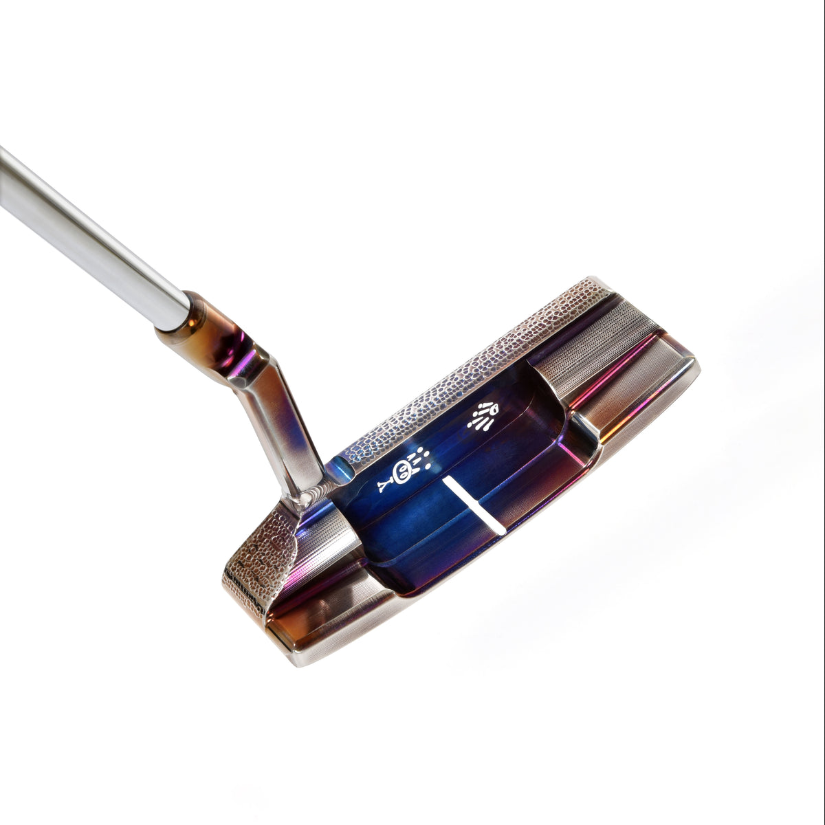 T.P. Mills SGSS Crocodile Flat T Sunny Boy Handmade Putter three-quarter toe view