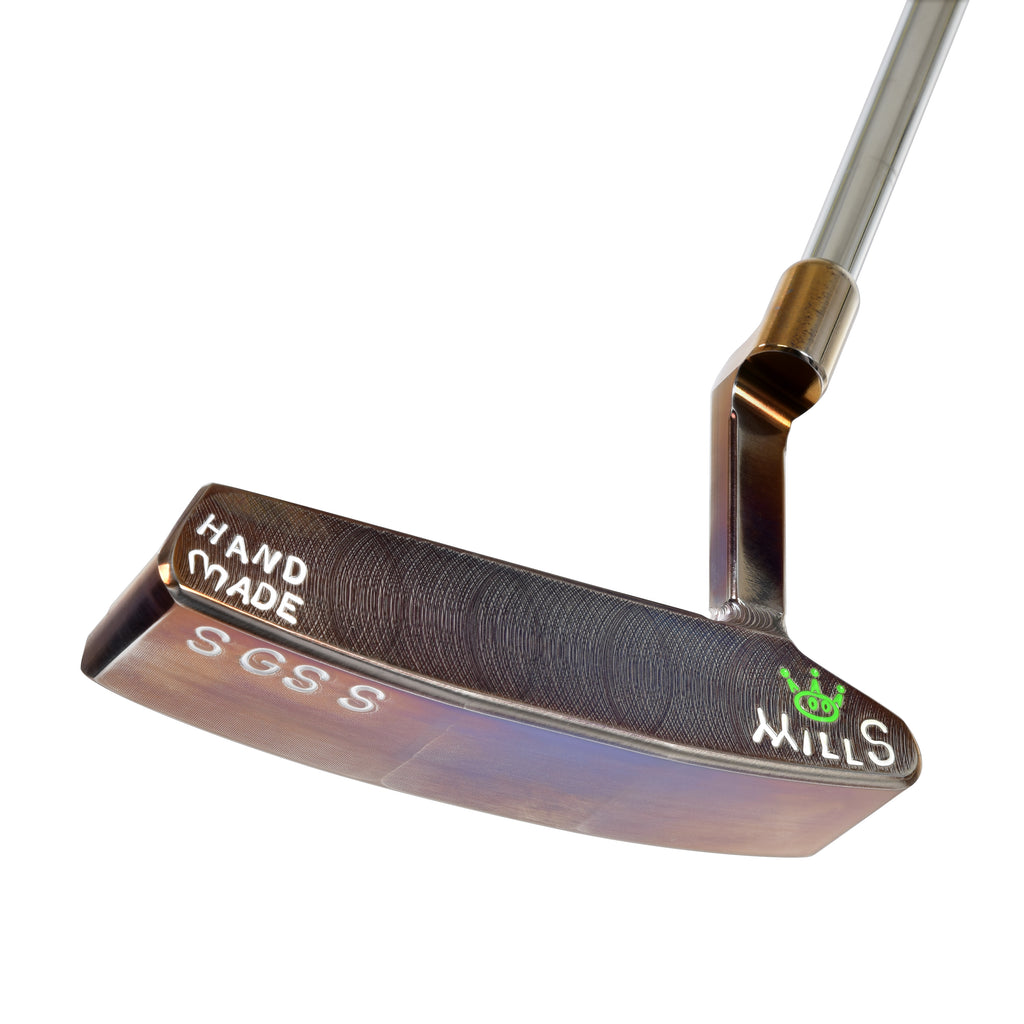 T.P. Mills Crocodile Flat T Sunny Boy toe-side multitone finish detail