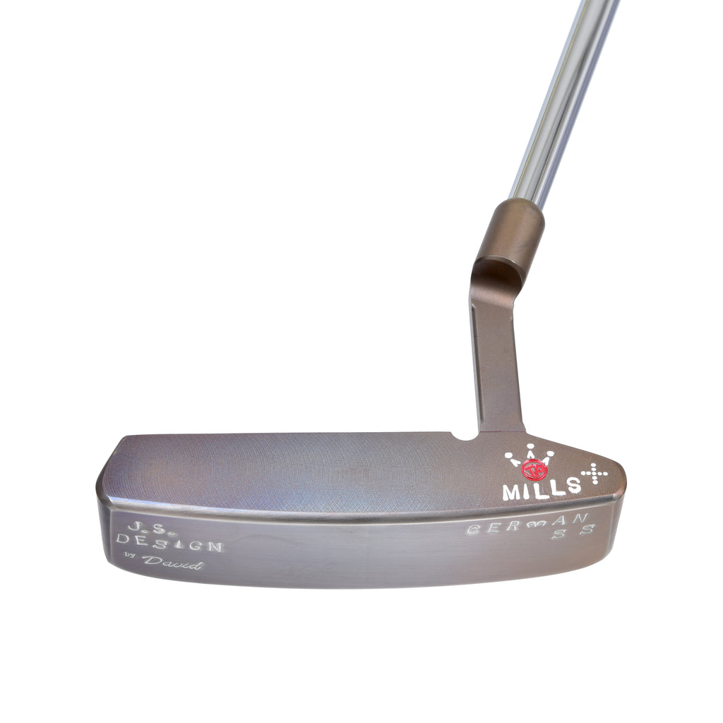 Low front view of the SGSS Trad II showing J.S. DESIGN by David and GERMAN SS hand stamping