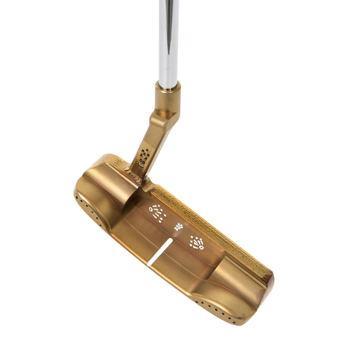 T.P. Mills SGSS Dale Dark Gold Handmade Putter three-quarter heel view