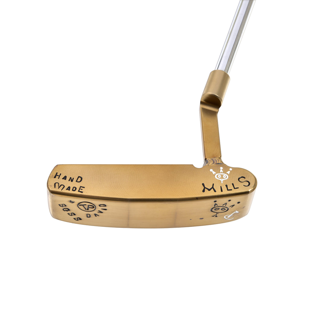 T.P. Mills SGSS Dale Dark Gold Handmade Putter face and sole detail