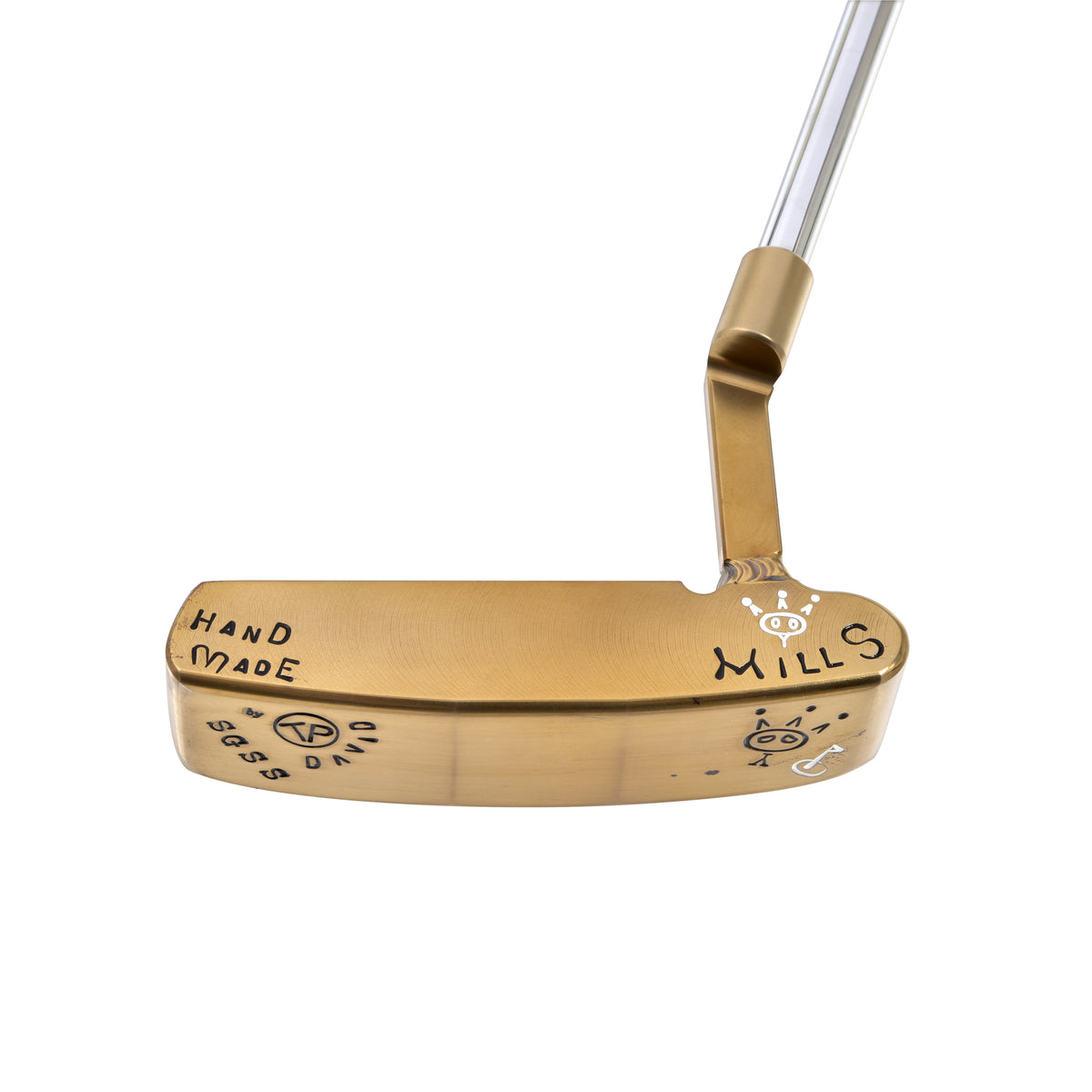 T.P. Mills SGSS Dale Dark Gold Handmade Putter face and sole detail