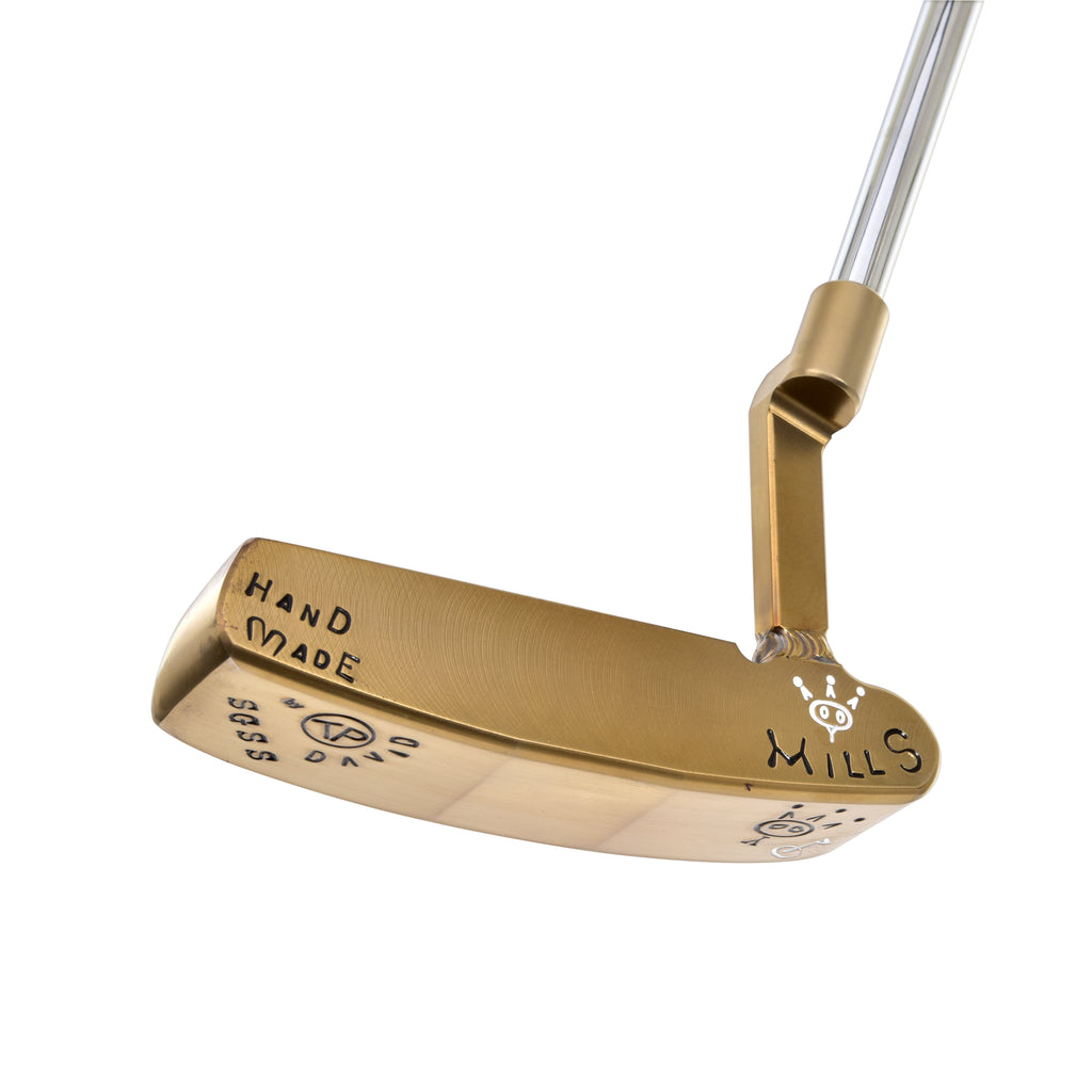 T.P. Mills SGSS Dale Crocodile Handmade Putter toe-side finish detail