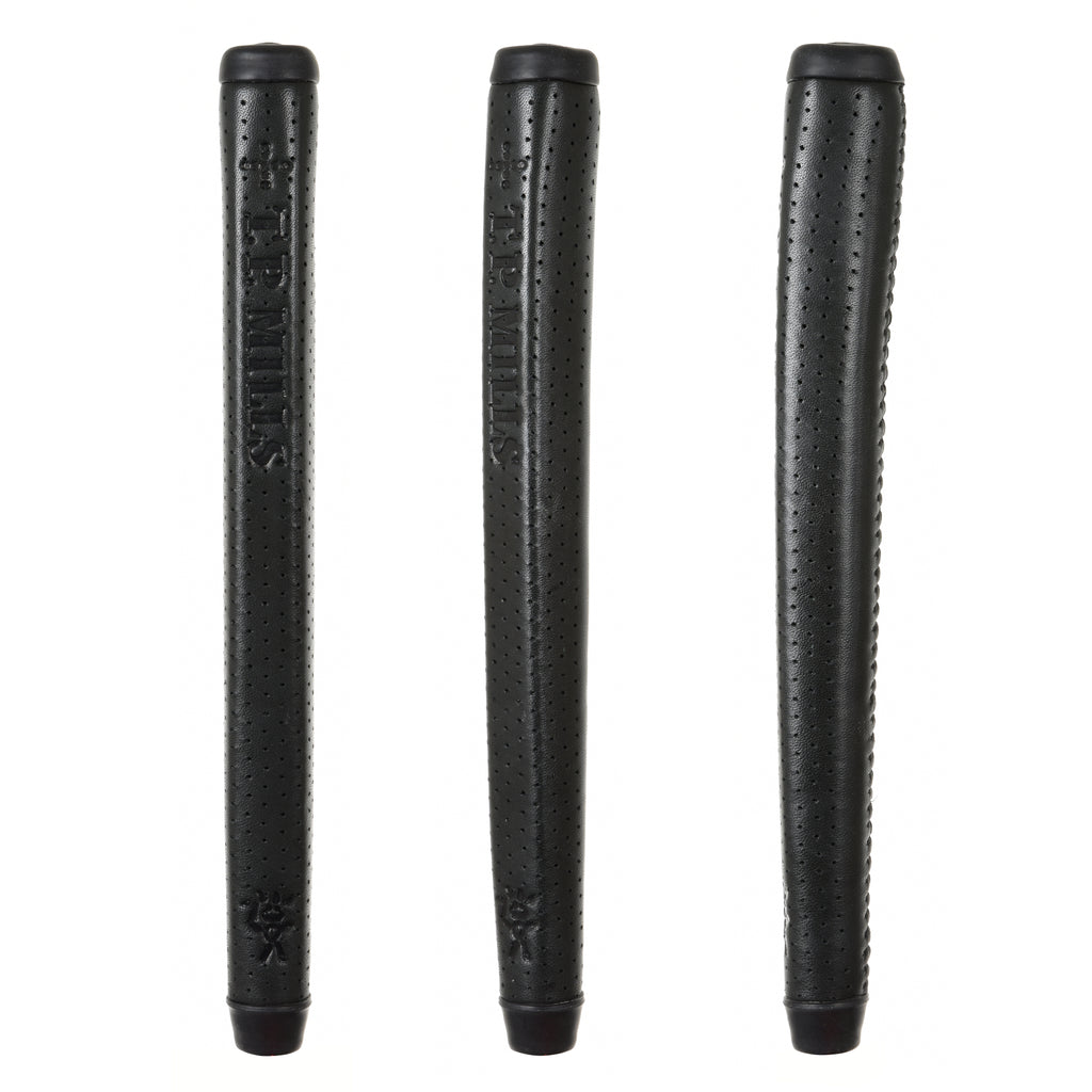 T.P. Mills genuine leather grip detail