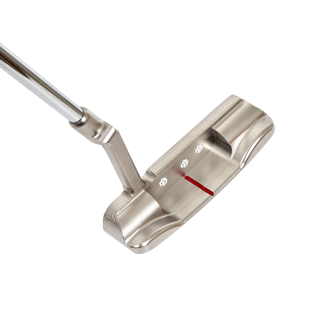 T.P. Mills SGSS Dale Lucky Clover Handmade Putter three-quarter toe view