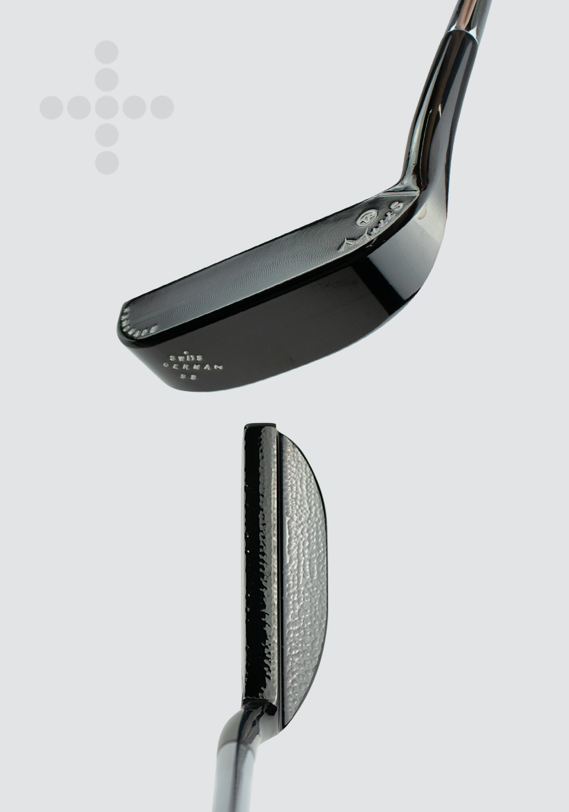 T.P. Mills SGSS L Type Crocodile handmade putter in black PVD
